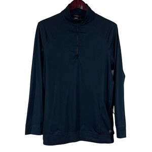 Saxx PeakDaze Soft Knit Performance Half Zip Mens L Black Long Sleeve Pocket